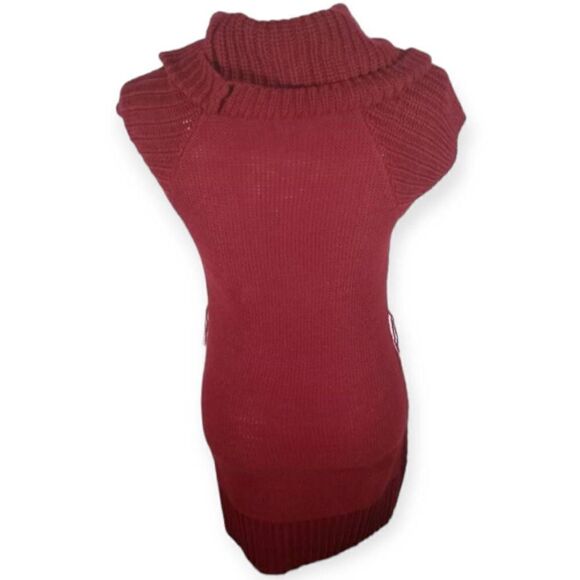 NO BOUNDARIES RUST COWL-NECK SWEATER DRESS SZ.M EUC. - Picture 3 of 6